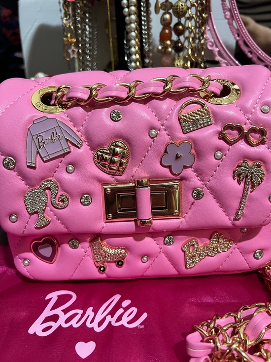 Barbie x ALDO Pink Quilted Chain Crossbody Bag - Picture 3 of 11